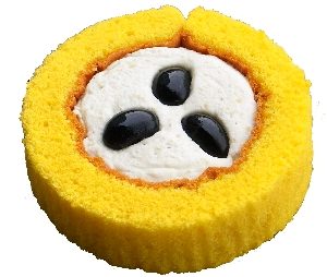 ↑ プレミアム丹波黒豆と芋栗のロールケーキ