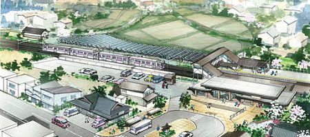 ↑ 平泉駅エコステ化完成イメージ