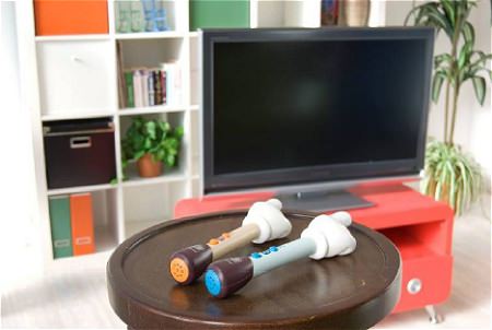 ↑ テレビの手。