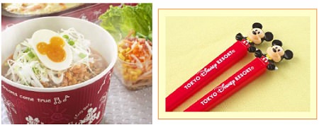↑ カルビのスパイシースープライス(左)とスーベニア箸(右)