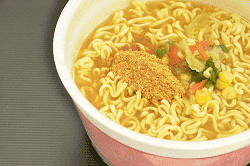 カップラーメンが更に旨くなる魔法の粉・利用風景