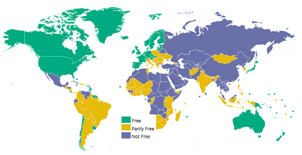 ↑ 報道の自由度(Freedom of the Press)2017