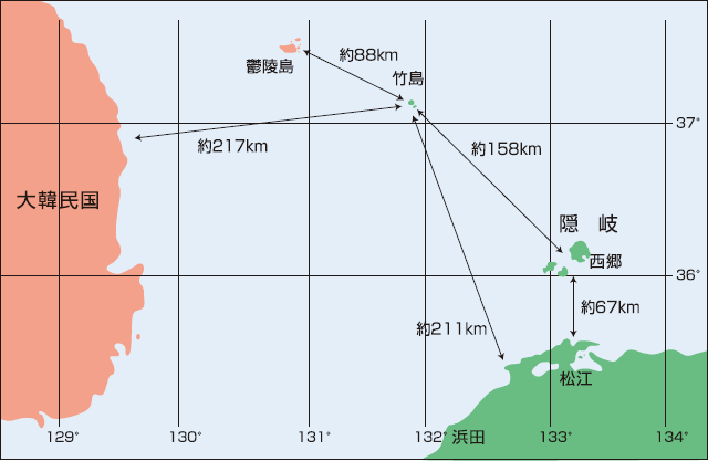 竹島の位置