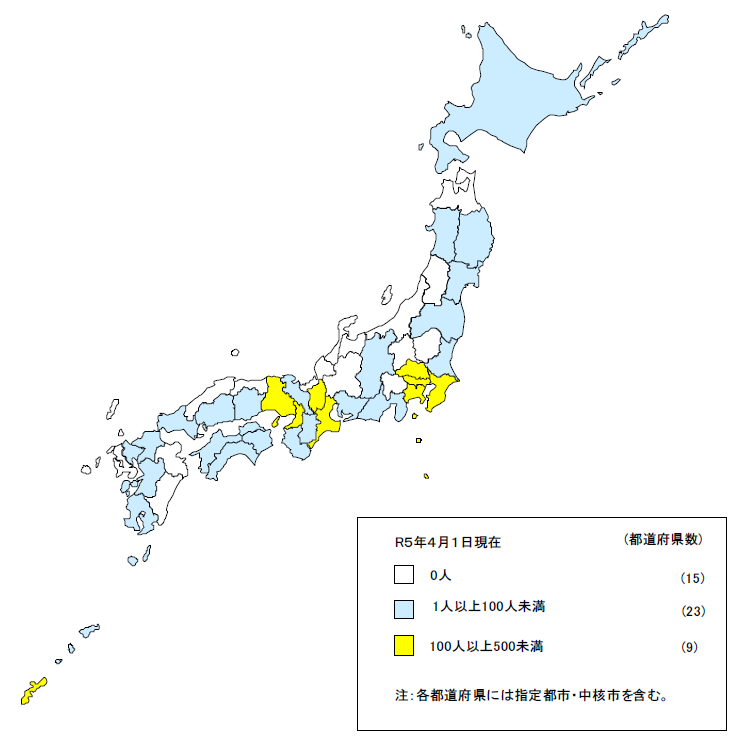 ↑ 都道府県別待機児童実情(2023年4月1日時点)